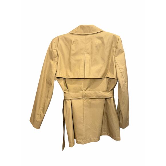 NWT J. Crew Women 8 Cropped Icon Trench Coat Honey Brown Tan Camel Belted Jacket - Picture 14 of 17